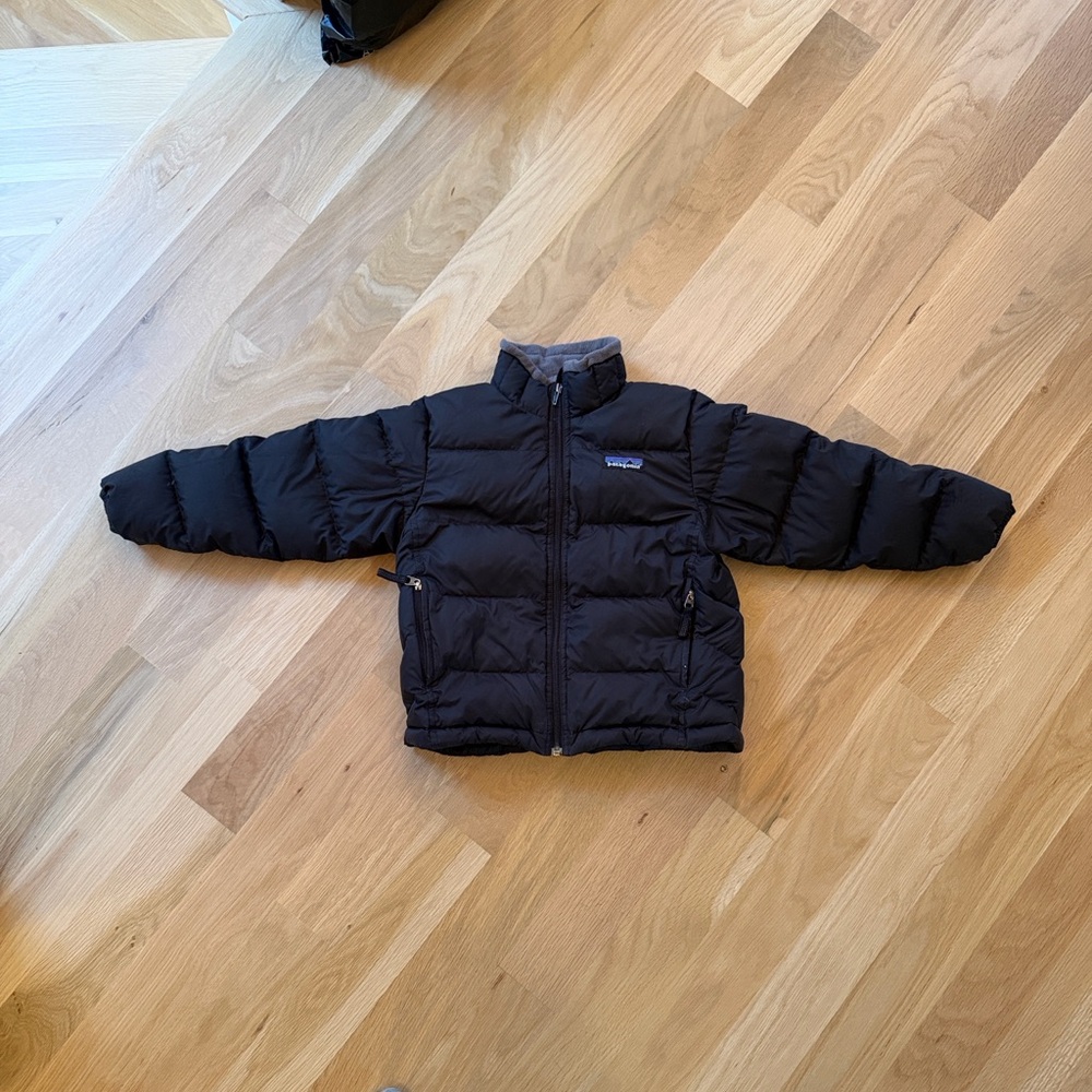 Kids Black Patagonia Down Puffer Jacket XS